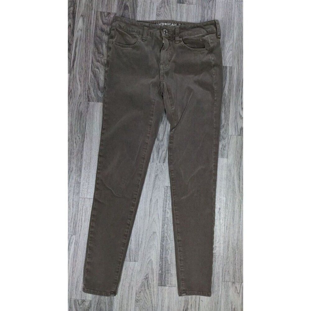 American Eagle Outfitters Size 2 Reg Stretch Skinny Brown Jeggings